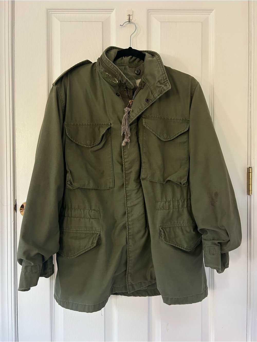 Vintage US Military M-65 Field Jacket Olive Green Small Regular